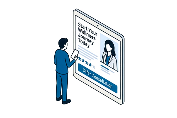 The landing page builds trust